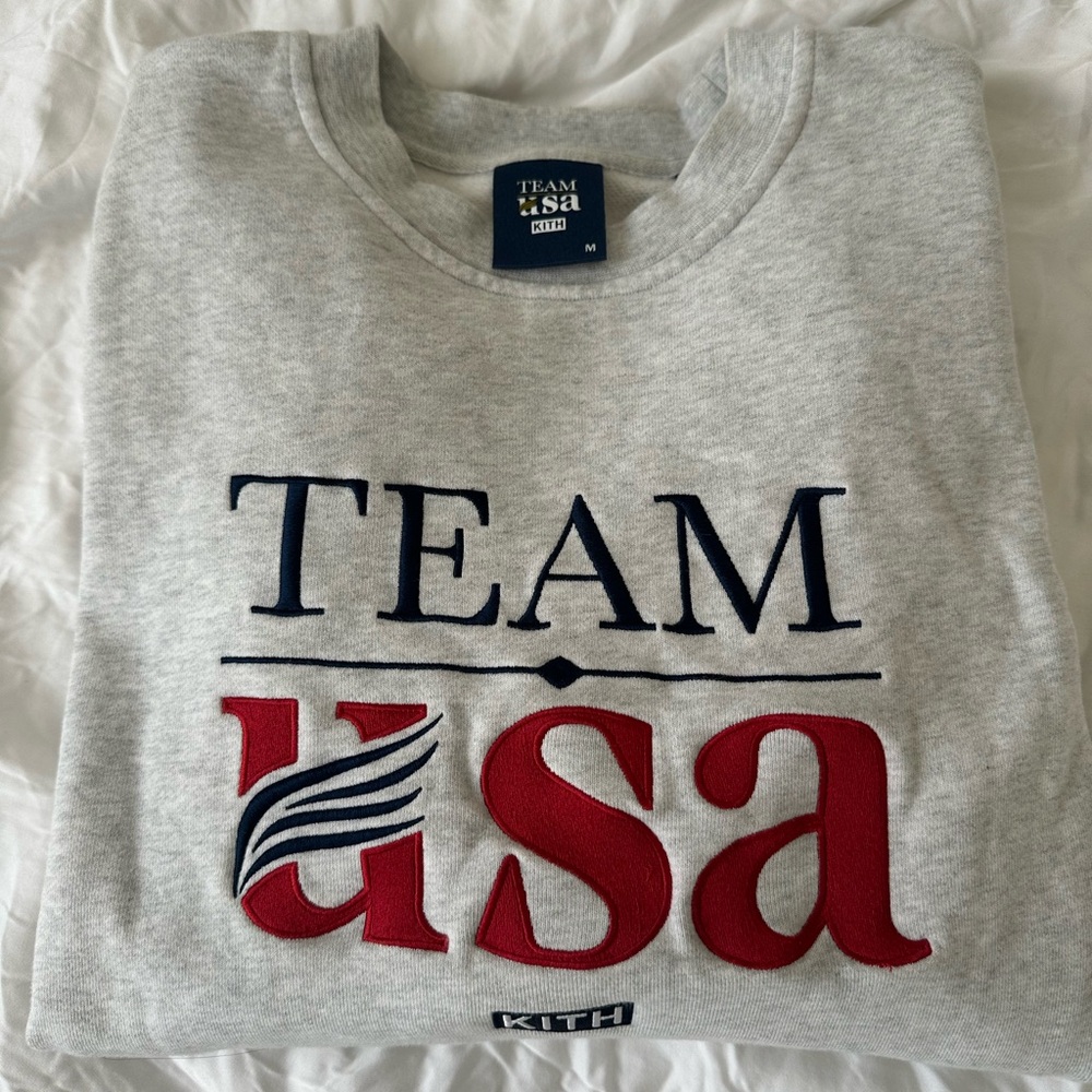 Kith SS22 Team USA Heather Gray Sweatshirt